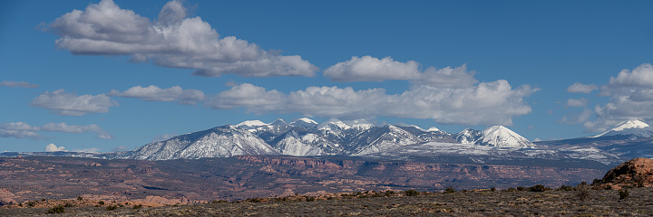 The La Sal Mountains or La Sal Range is a mountain range located in Grand and San Juan counties in the U.S. state of Utah, along the border with Colorado. The range rises above and southeast of Moab and north of the town of La Sal.