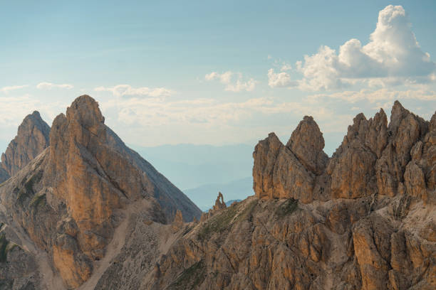 Scenic view of pinnacle  mountain tops of Dolomites
