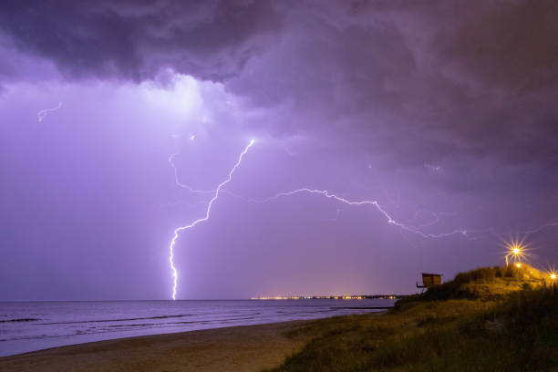 istock Lightning storm in the sea 2151312327