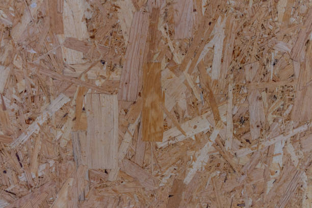istock Brown wooden chipboard background 2151318133