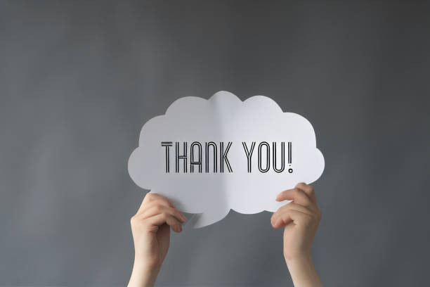 istock Thank you writes on the chat bubble 2151319778