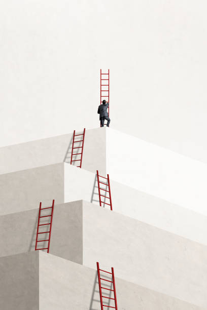 istock Businessman Searching For Higher Level 2151321921