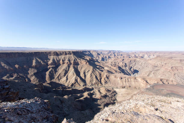 The landscape of fishriver canyon in Namibia