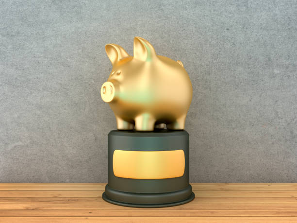 istock Piggy Bank Trophy 2151324160