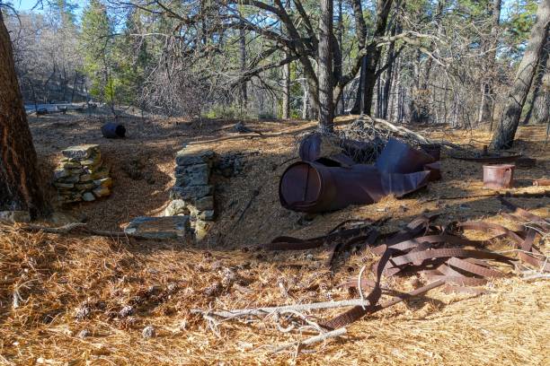 istock Historic Stonewall Gold Mine Rusted Machinery Remains. 2151324332