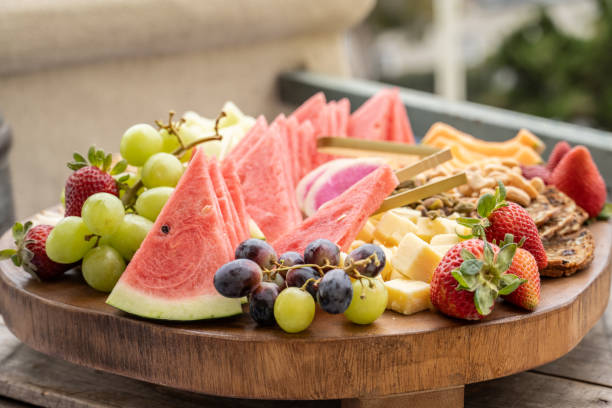 Dessert foods on the buffet table.
