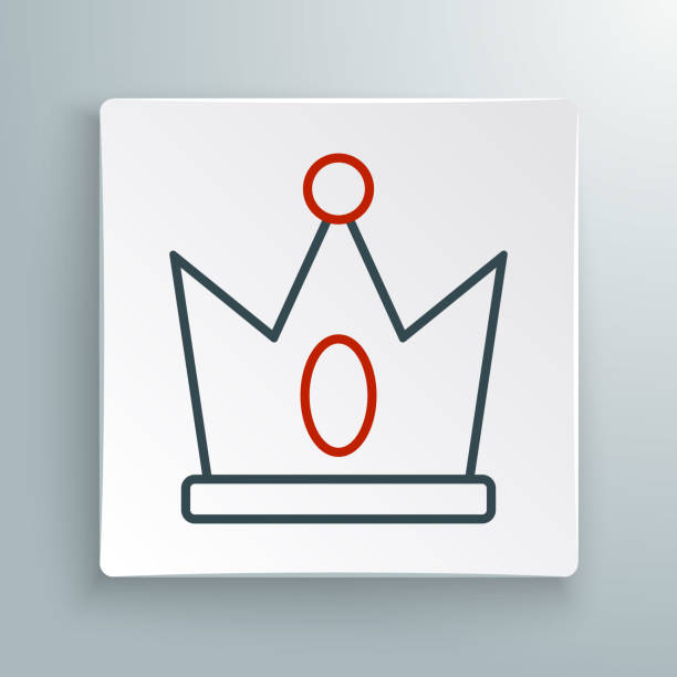 istock Line King crown icon isolated on white background. Colorful outline concept. Vector 2151331535