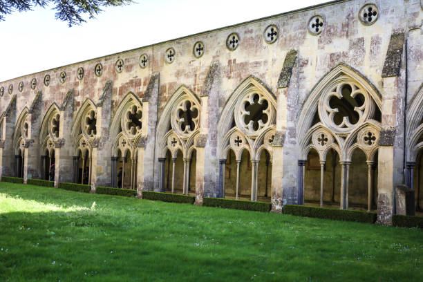 Salisbury, England- March 29, 2024: Beautiful Salisbury Cathedral on a clear day of Spring