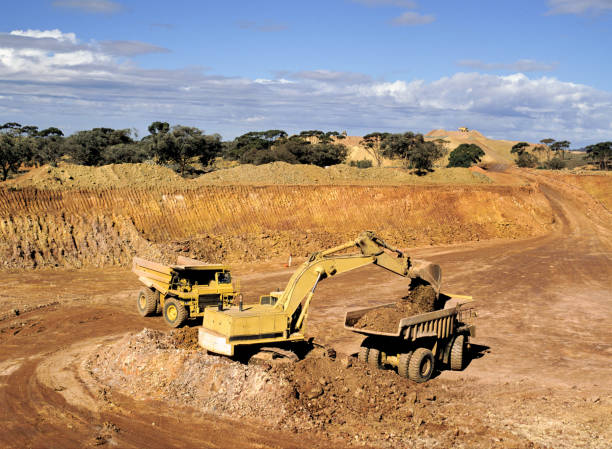 Open cut gold mining near Parkes in the central west of New South Wales, Australia.
