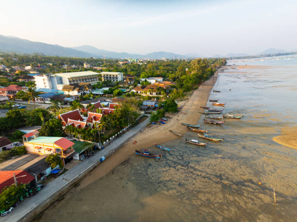 istock Beautiful sea summer landscape Top view beach sand 2151335954