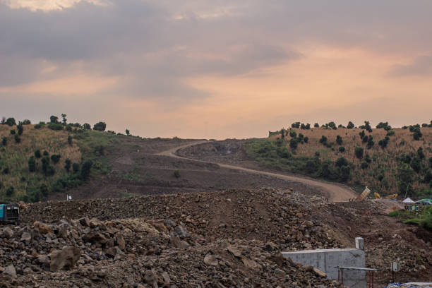 istock Toll road construction is accelerated so that it can be completed quickly 2151343103