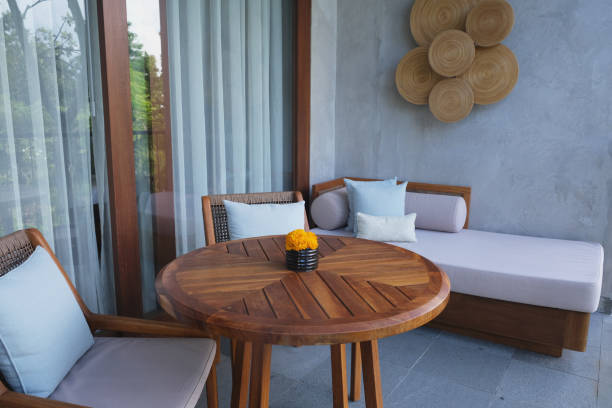 istock Tropical Outdoor Balcony at Villas 2151344821