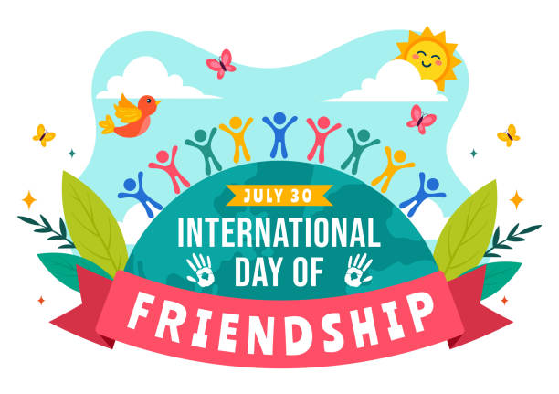 Happy Friendship Day Vector Illustration with Young Boys and Girls of Hugging Together or Putting Their Hands in Flat Cute Cartoon Background Happy Friendship Day Vector Illustration with Young Boys and Girls of Hugging Together or Putting Their Hands in Flat Cute Cartoon Background Friendship Day 2024 stock illustrations