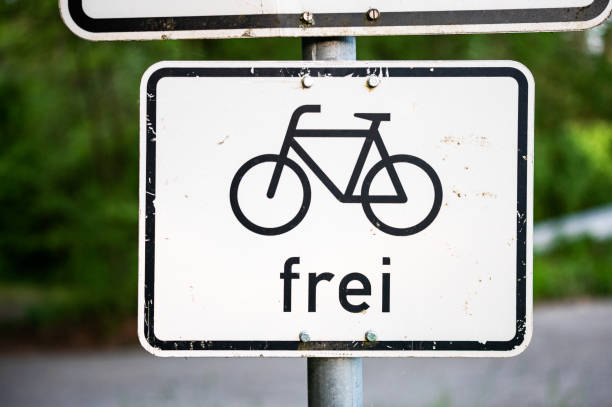 istock Sign bike free in Germany 2151345966