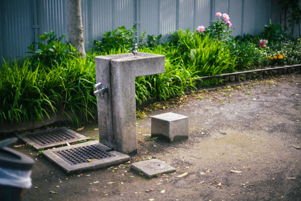 Faucet in a Mexican cemetery.
