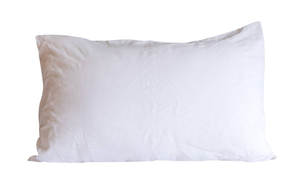 istock Top view of single white pillow after use isolated on white background with clipping path 2151356274