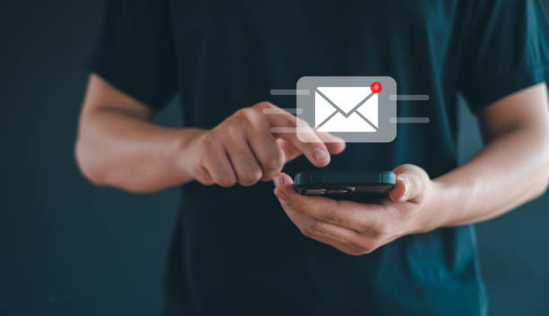 istock email marketing concept, send e-mail or newsletter, Inbox receiving electronic message alert.  internet technology. for business e-mail communication and digital marketing. 2151365258