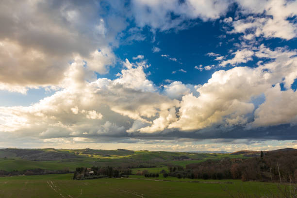 The fields of Tuscany in a beautiful spring day