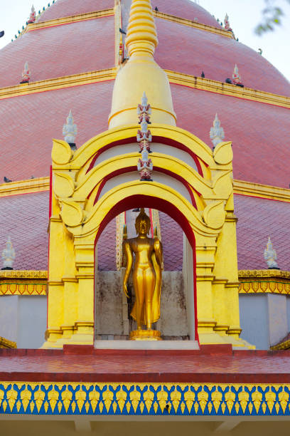 istock Golden slim thai buddha under arch 2151371960