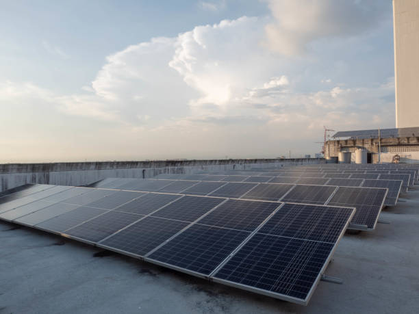 istock technology rooftop panel electricity solar cell panel energy power photovoltaic renewable house home sunlight alternative ecology blue green industry installation system equipment mobile phone fuel 2151376781