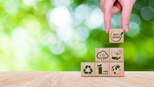 istock Net Zero and Carbon Neutral Concepts, Net zero greenhouse gas emissions target, Climate neutral long strategy. Wooden cubes with NetZero icon. 2151377200