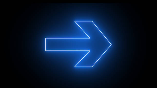 Light blue color swipe arrow or right directional arrow flat icon for apps and websites. Directional pointers and cursor click download buttons abstract flat style