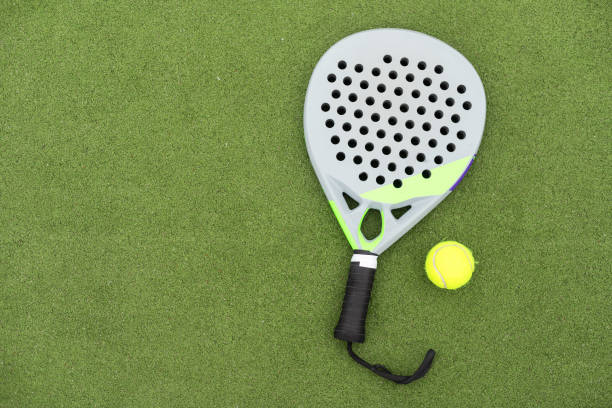 istock Paddle tennis racket and ball 2151389539