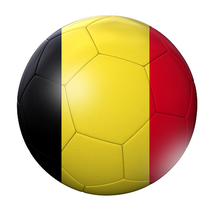 Belgium flag football soccer ball