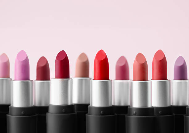 istock Set of various lipstick in a row front view 2151392866