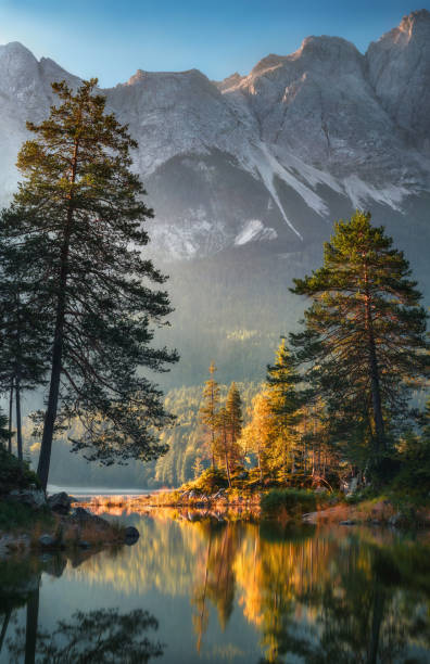 istock Idyllic scenery at Eibsee lake in the Alps 2151393029