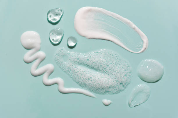 Various face wash products swatches