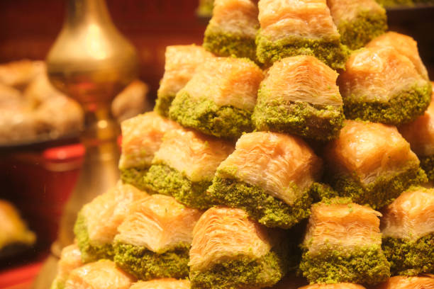 istock Baklava on plate close-up 2151402893