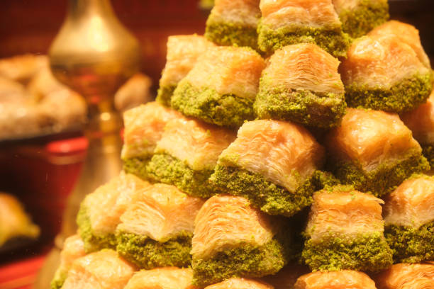 istock Baklava on plate close-up 2151402895