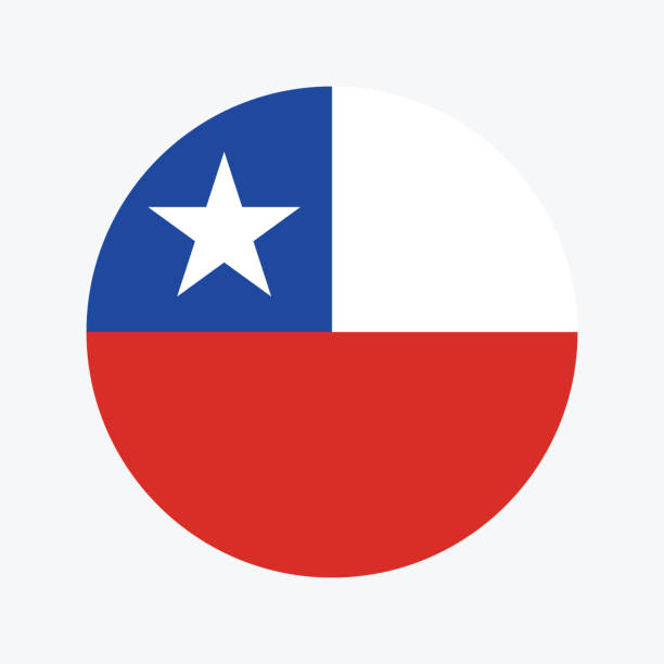 istock Chile flag. Chile circle flag. Chilean flag. Button flag icon. Standard color. Circle icon flag. Computer illustration. Digital illustration. Vector illustration. 2151402991