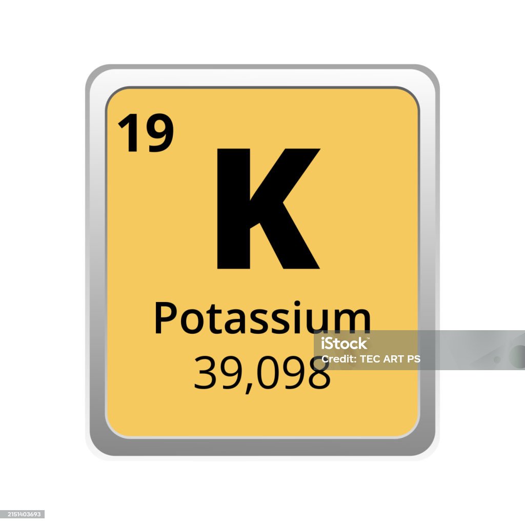 Potassium Element Examples Periodic Table Element Potassium Stock Illustration - Download Image ...
