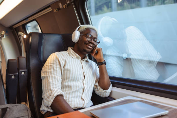 istock African American male commuter sleeping at the train 2151404804