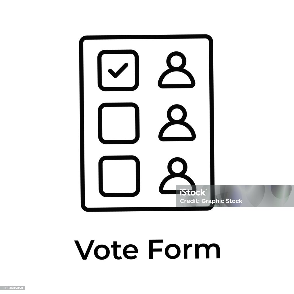Sample Ballot Vector Ballot Paper Vote Form Vector Design Isolated On White Background Stock ...