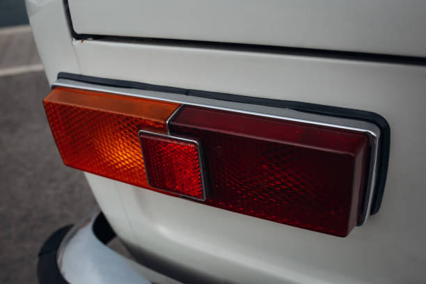 istock Old and classic car rear taillight close up 2151405944