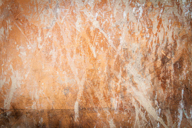 Texture of old orange furnace tile. Abstract background