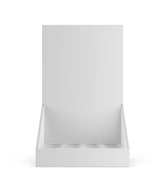 istock Advertising product insert holes cardboard counter display blank template. 2151436066