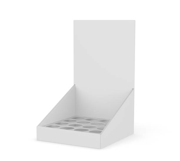 istock Advertising product insert holes cardboard counter display blank template. 2151437911