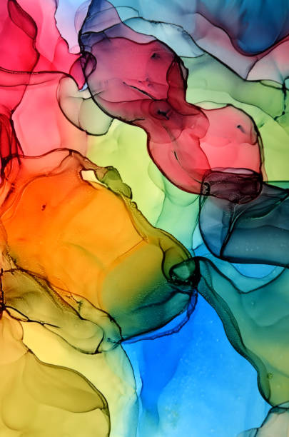 istock multi-colored art background of streaks with edges 2151440122