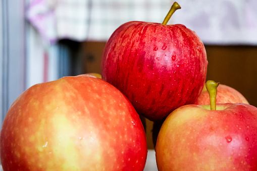 Nutritious Fruit Close-Up. Nutrient-rich apples, ideal for educational health materials.
