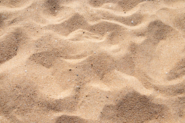 The surface of the sea sand during the day