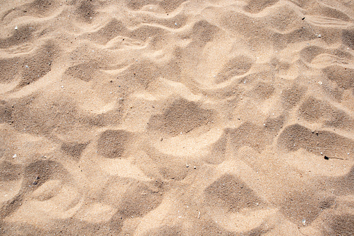The surface of the sea sand during the day