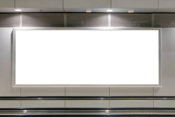 istock Blank white billboards with text or images in airports 2151444980