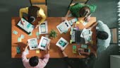 Smart Team Working At Ux Ui Design While Manager Hand Out Document ...