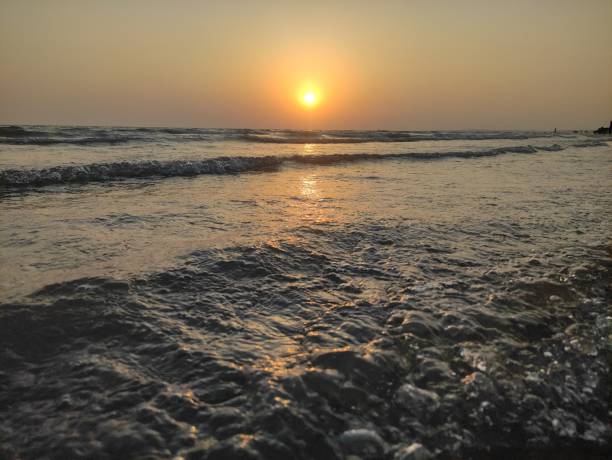 istock The picture shows a calm beach scene at dusk. 2151450312