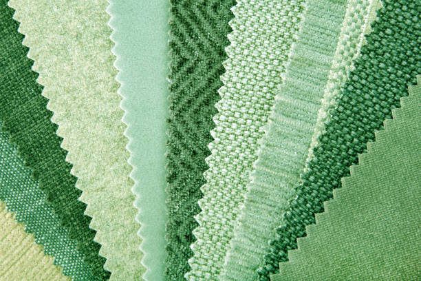 close up of fabric chart swatches choice for interior design