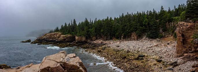 A landscape scene in Acadia National Park in Maine